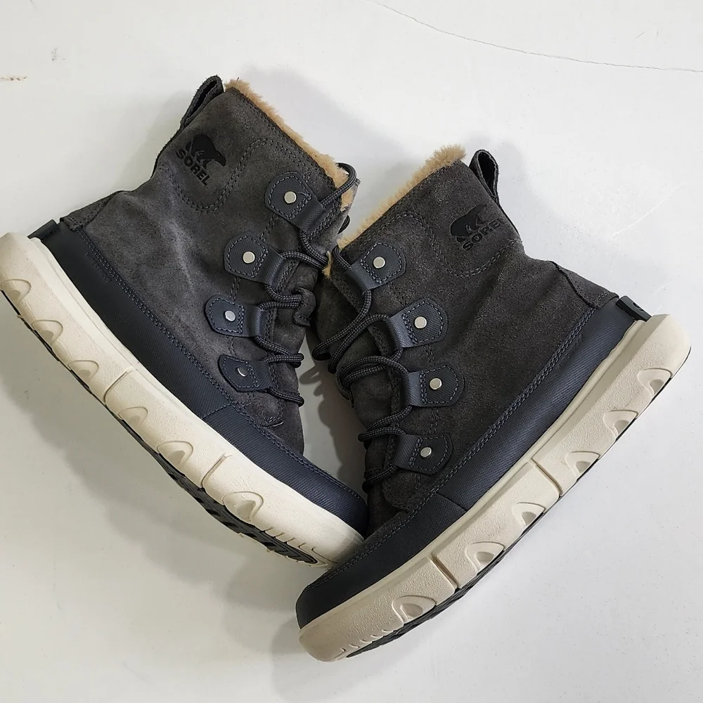 Sorel waterproof explorer 2 joan boot womens size 7 grill/fawn color - Picture 7 of 16